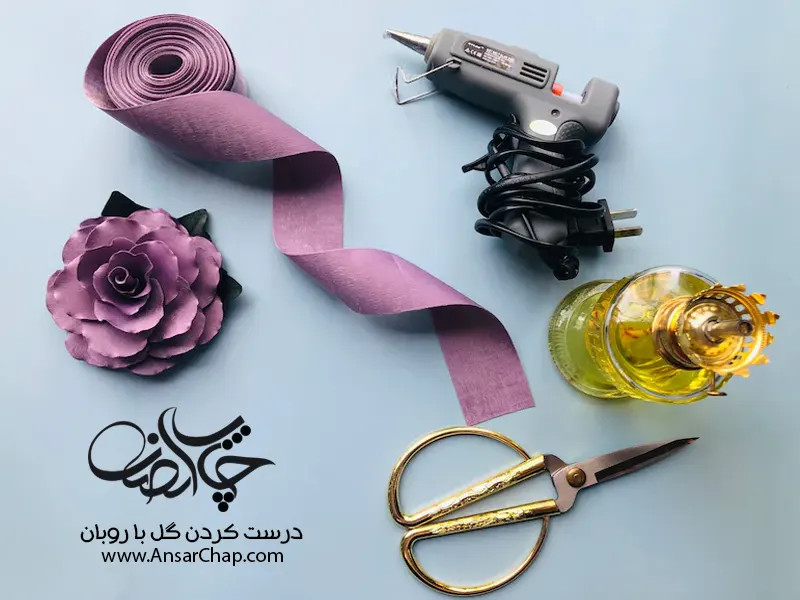 آموزش کامل درست کردن گل با روبان